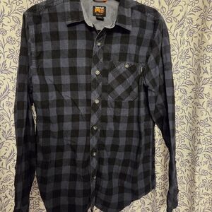 Timberland Black and Blue Checkered Shirt